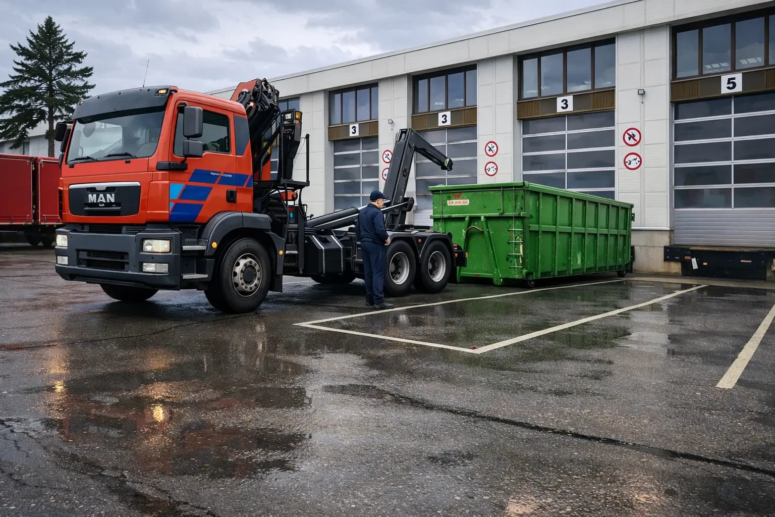 Камион с кран и щипка: как да подготвите обекта за бързо извозване на строителни отпадъци