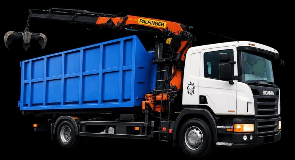Truck with excavator claw